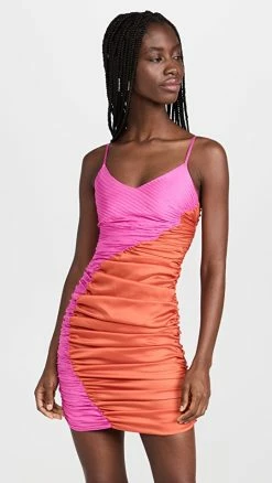 Buy ???? Ahluwalia Jade Ruched ???? Dress Fuschia ????