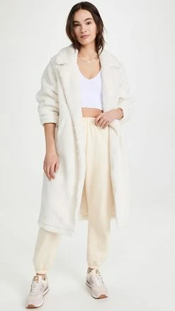 Buy ???? Alo Yoga Sherpa Trench Ivory ????
