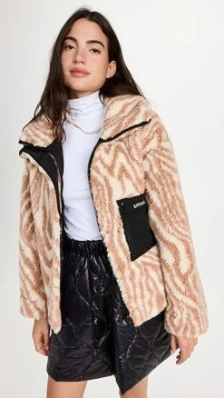 Hot Sale ???? Apparis Kindall Faux Fur Jacket Camel Swirl ????