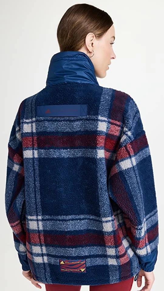 Outlet ???? Adidas By Stella McCartney Fleece Jaquard Winter Jacket Mystery Blue/Light Onyx/Colleg ???? 4 Outlet ???? Adidas By Stella McCartney Fleece Jaquard Winter Jacket Mystery Blue/Light Onyx/Colleg ???? - Image 2