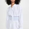 Hot Sale ???? Alexander Wang Logo Elastic ???? Shirt ???? Dress White ????