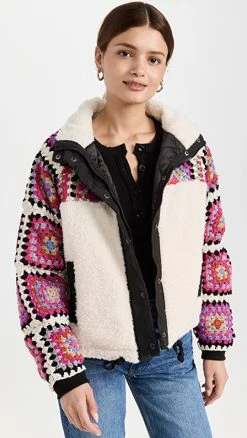 Hot Sale ???? BLANKNYC Cuddle Up Crochet And Faux Sherpa Jacket ????