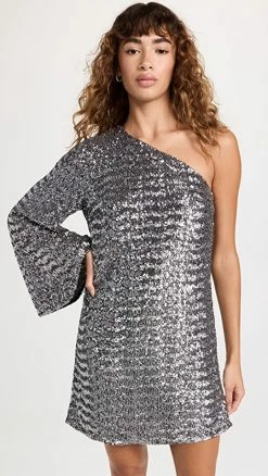 Best Pirce ???? Borgo De Nor Vida Sequin ???? Dress Pewter ❤️
