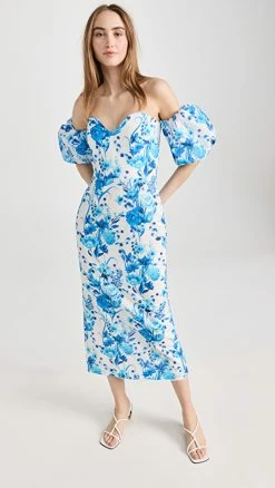 Cheap ???? Borgo De Nor Tati ???? Dress Antheia Blue ⭐