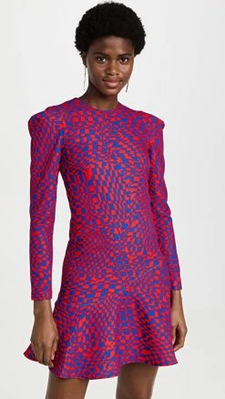 Top 10 ???? BROGGER Holly Mini ???? Dress Red/Blue Checkerboard Print ????