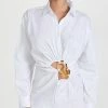Discount ???? Christopher Esber Resin Linked ???? Shirt ???? Dress White ????