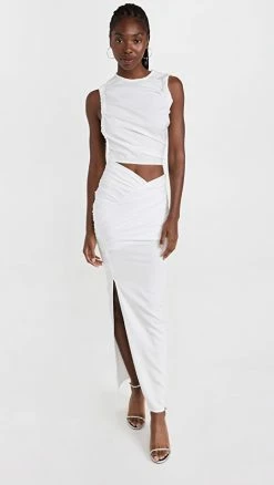 Wholesale ???? Christopher Esber Christo Wrapped Tank ???? Dress White ????