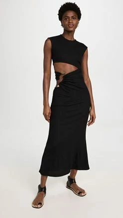 Brand new ???? Christopher Esber Elongated Distort Quartz Split ???? Dress Black ????