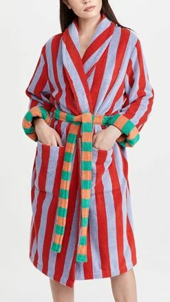 Deals ???? Dusen Dusen Bath Robe Warm Stripe ????