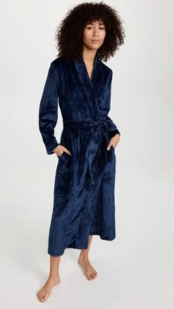 Buy ???? Eberjey Chalet The Plush Robe Navy ????
