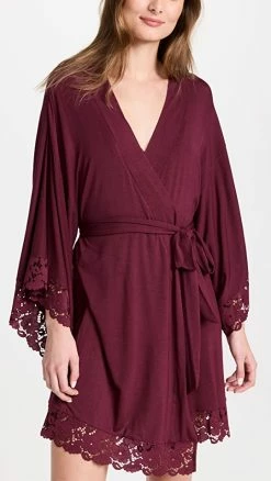 Best deal ???? Eberjey Naya The Mademoiselle Kimono Robe Mulberry ????