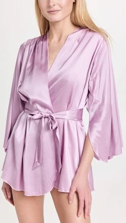 Top 10 ⌛ Fleur Du Mal Angel Sleeve Robe Wisteria ????