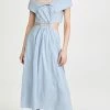 Discount ???? Jonathan Simkhai Ansley Cotton Poplin Midi ???? Dress Cove ⭐