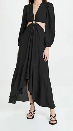 New ⌛ Jonathan Simkhai Jaelynn Cut Out ???? Dress Black ????