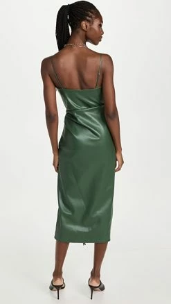 Flash Sale ???? Jonathan Simkhai Carlee Vegan Leather Fringe Midi ???? Dress Hunter Green ✨ -Veronica Beard Shop jondb3100714615 1665169246495 2 0. UX540 . QL90