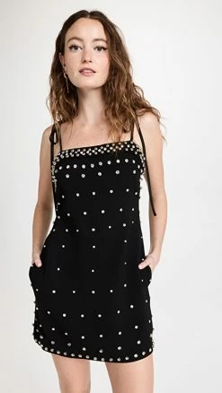 Promo ✔️ Jonathan Simkhai Fayette Diamante Mini ???? Dress Black ????