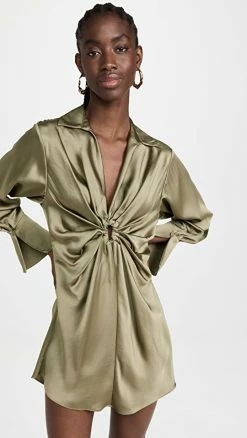 Best reviews of ???? Jonathan Simkhai Roma Classic Long Sleeve Mini ???? Dress Willow ❤️