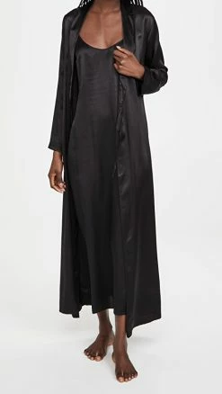 Best deal ❤️ La Perla Long Silk Robe Nero ????