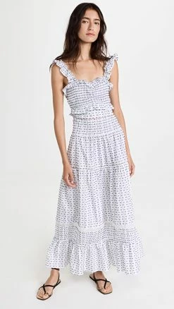 Promo ✔️ Lug Von Siga Amara ???? Dress Offwhite With Black Jacquard ????