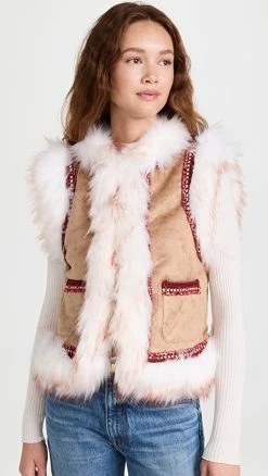 Cheapest ???? Scotch & Soda Faux Shearling Gilet Vest Porcini ????