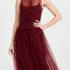 Best reviews of ???? Molly Goddard Soft Tulle Gathered Panels Midi ???? Dress Burgundy ???? -Veronica Beard Shop mgodd3002110701 1670260768787 2 0. UX540 . QL90