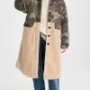 Wholesale ???? Marissa Webb Reese Quilted Camo Sherpa ???? Coat Quilted Woodland Camo Beige ????