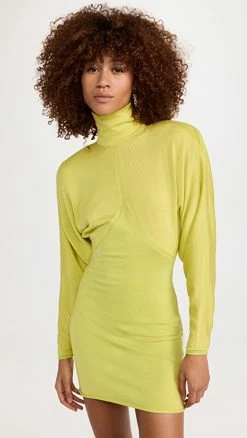 Cheap ???? Philosophy Di Lorenzo Serafini Mock Neck Mini ???? Dress Green ????