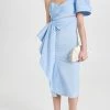 Buy ???? Prabal Gurung Asymmetrical One Shoulder Wrap ???? Dress Sky Blue ???? -Veronica Beard Shop praba2030410cd8 1654020866406 2 0. UX540 . QL90