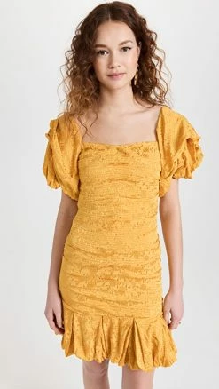 Brand new ???? Prabal Gurung Rose Ruched Mini ???? Dress Saffron ✨