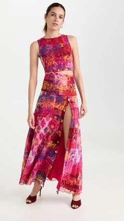 Deals ???? Prabal Gurung Wndrlust Mariyana Cutout ???? Dress Pink Multi ????