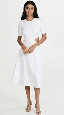 Coupon ???? Rosetta Getty Cutout Midi ???? Dress White ????