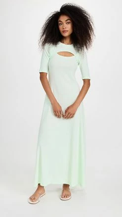 Best Pirce ???? Rosetta Getty Cutout T-Shirt ???? Dress Mint ????