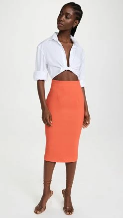 Hot Sale ✨ Sergio Hudson Mixed Media Tie Top ???? Dress Apricot ????