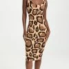 Buy ???? Sergio Hudson Tank Midi ???? Dress Abstract Animal Print ????