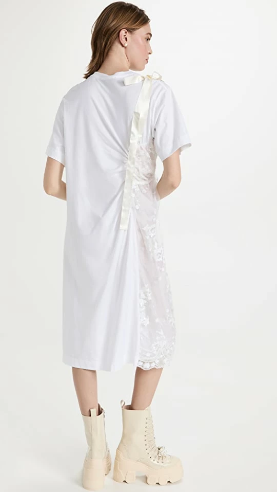 Buy ???? Simone Rocha Short Sleeve Gathered Patchwork ???? Dress White/White/Ivory ⌛ 4 Buy ???? Simone Rocha Short Sleeve Gathered Patchwork ???? Dress White/White/Ivory ⌛ - Image 2