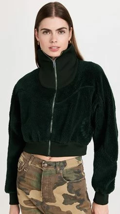 Best reviews of ???? Stella McCartney Fur Free Fur Teddy Zip Up Jacket Bottle Green ????