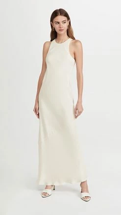 Buy ⌛ Tibi 4 Ply Silk Bias ???? Dress Ivory ????