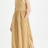 Best Pirce ???? Tibi Ribbed Tank Balloon ???? Dress Khaki ????