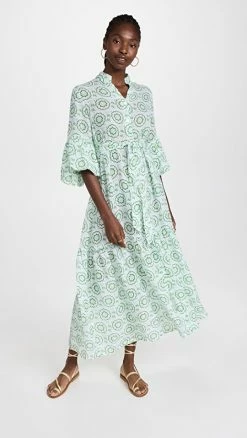 Coupon ⭐ Temptation Positano Bubble Sleeve Long ???? Dress Garden Green ????