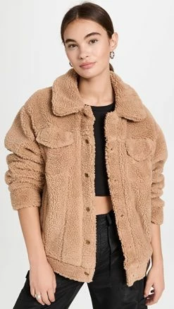 Top 10 ❤️ UGG Frankie Sherpa Trucker Jacket Camel ????