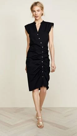 Hot Sale ???? Veronica Beard Long Ruched ???? Dress Black ❤️