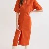 Cheap ???? Victoria Beckham Utility Detail ???? Dress Orange ???? -Veronica Beard Shop vbedb3020010bee 1660326941778 2 0. UX540 . QL90