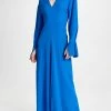 Buy ???? Victoria Beckham V Neck Fit And Flare ???? Dress Bright Blue ???? -Veronica Beard Shop vbedb3023112510 1666380674826 2 0. UX540 . QL90